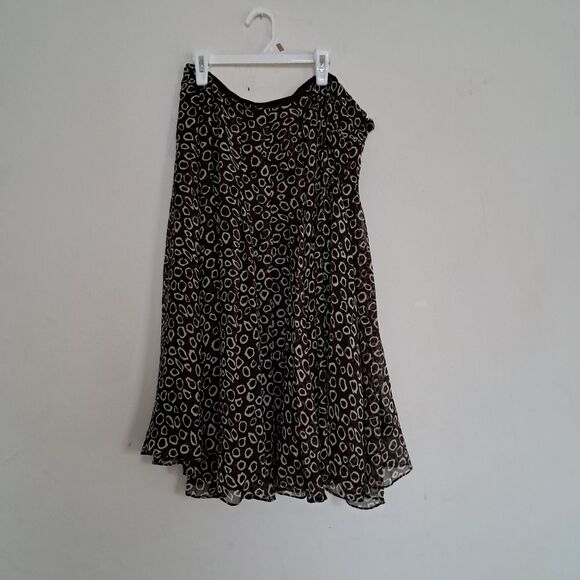 *Final Price* Jones New York Skirt Women's 16 Geometric Silk Midi Formal Evening - Picture 1 of 8